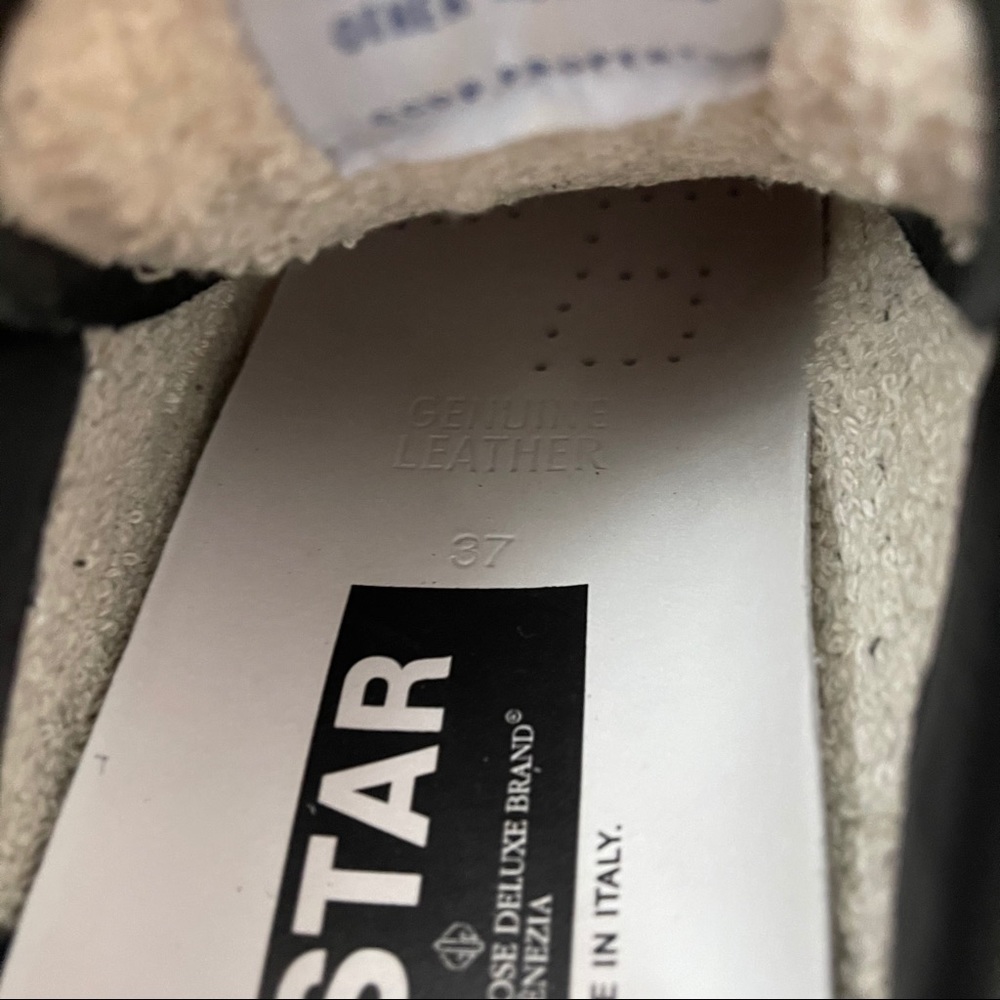 Golden Goose Black Hi Star Sneakers with Gold Star | US Size 7 - Picture 4 of 16